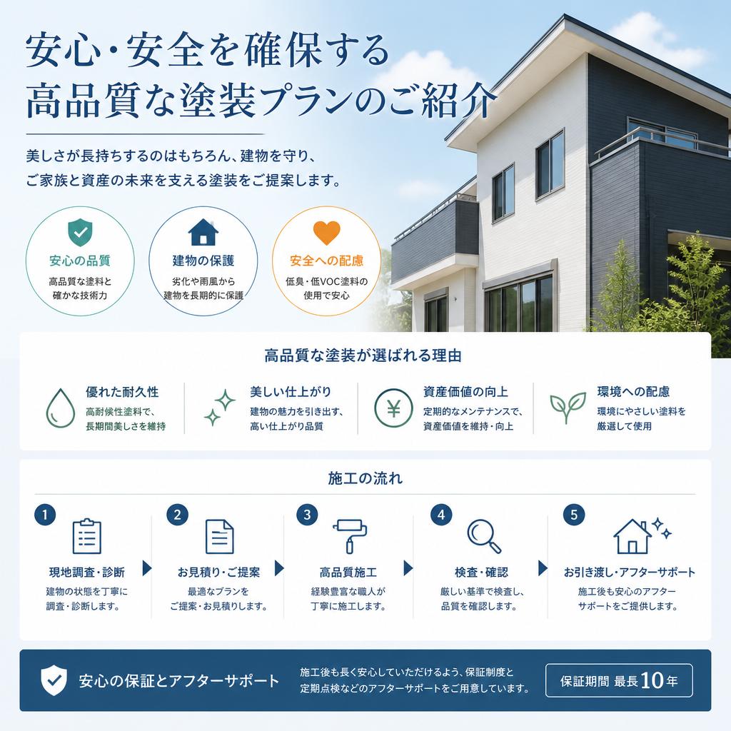安心・安全を確保する高品質な塗装プランのご紹介