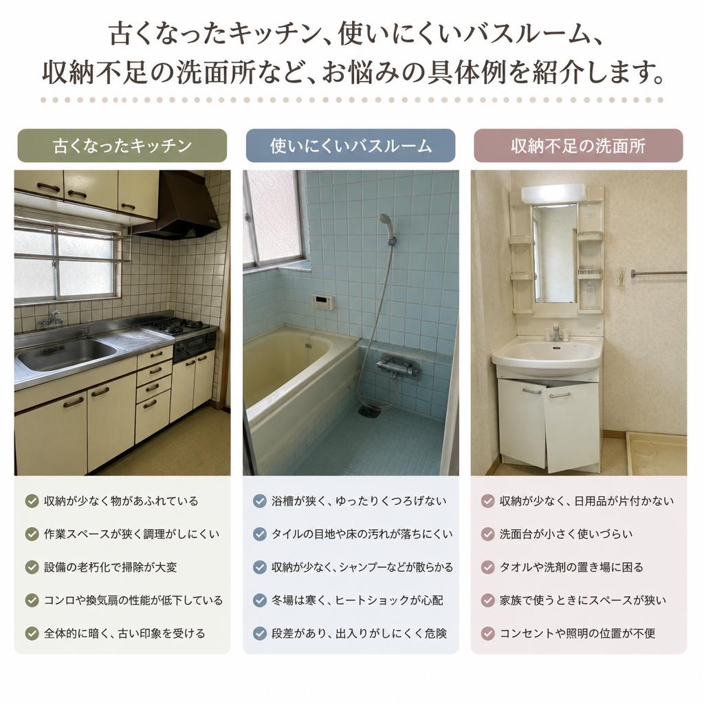 困っている具体的な事例