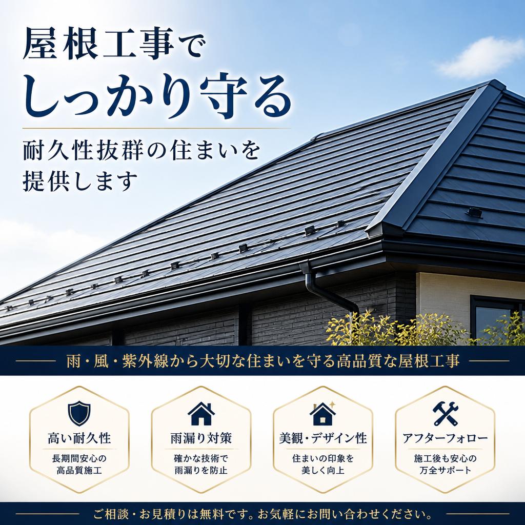 屋根工事でしっかり守る、耐久性抜群の住まいを提供します