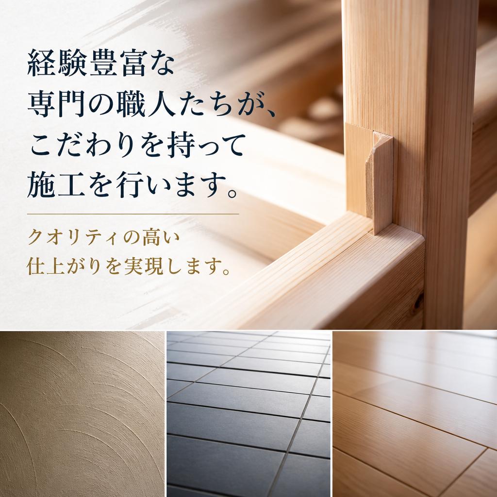 4. 専門職人による施工