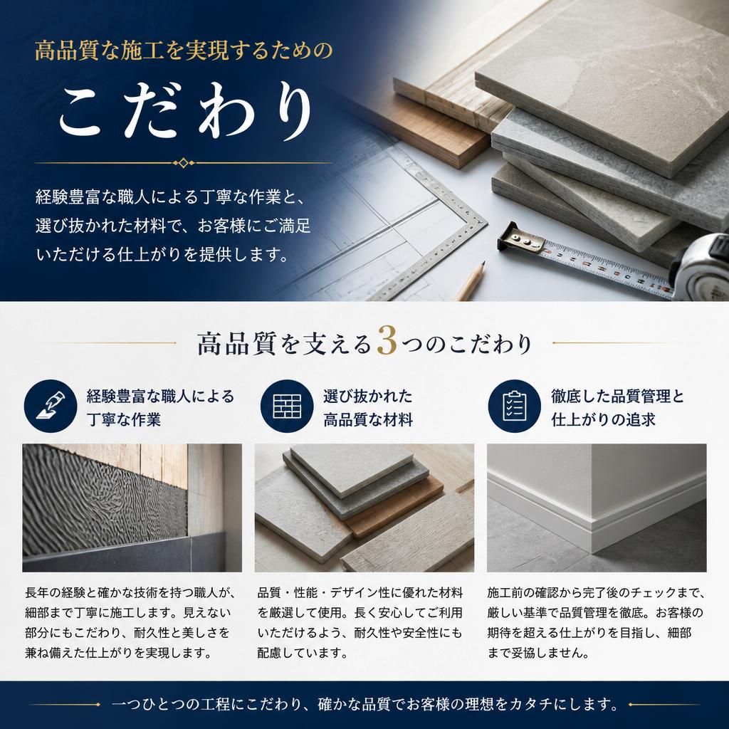 高品質な施工の秘密
