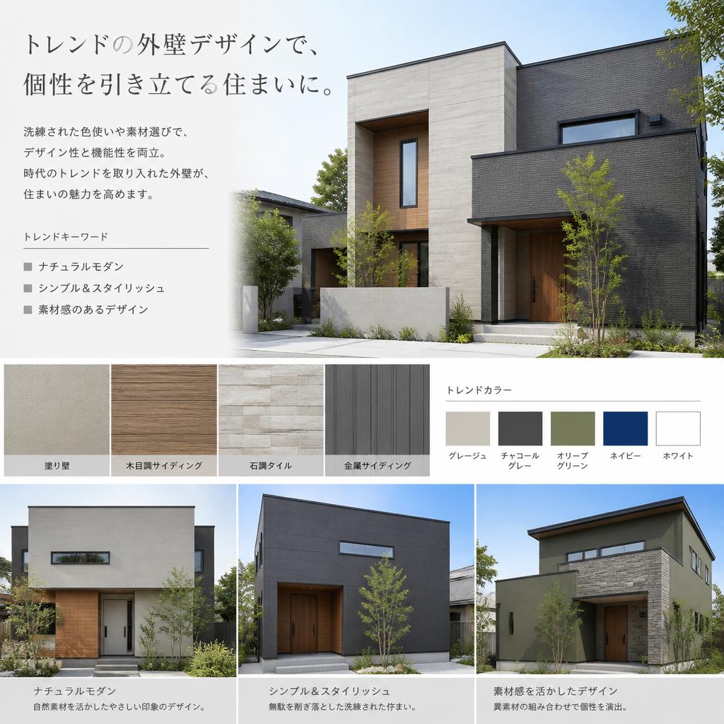 おしゃれな外壁デザインのトレンド