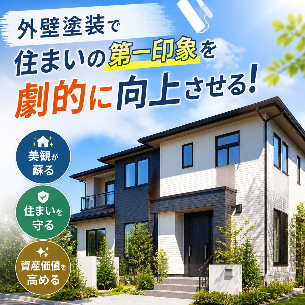 外壁塗装で住まいの第一印象を劇的に向上させる！