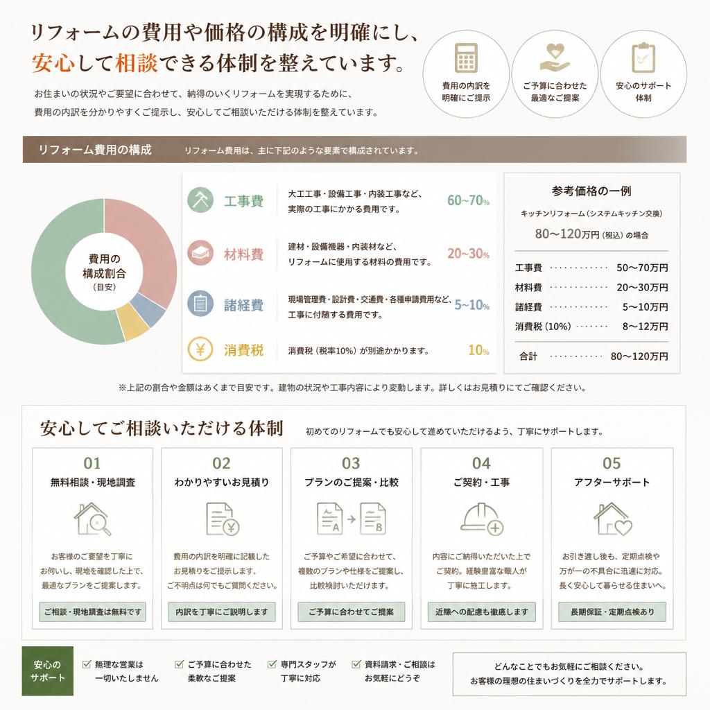 リフォーム費用の透明性