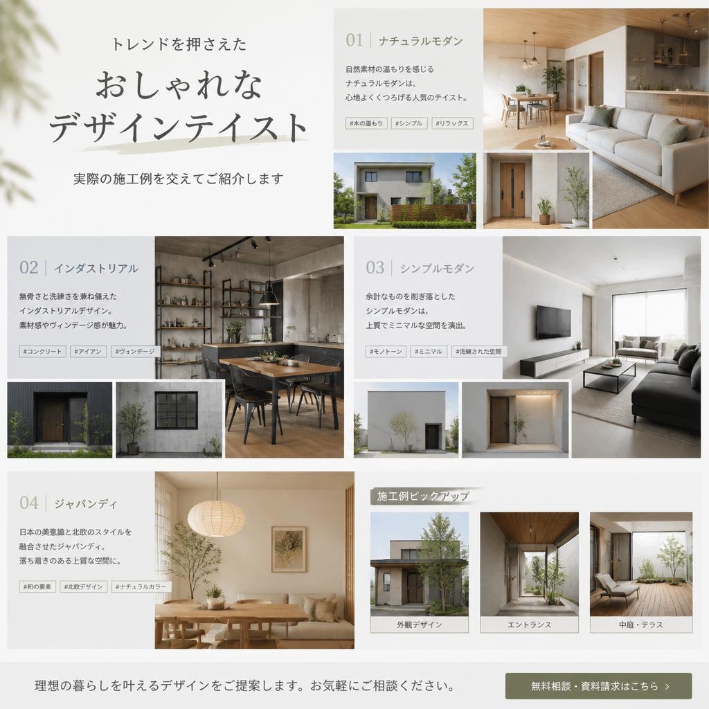 おしゃれなデザインテイストの提案