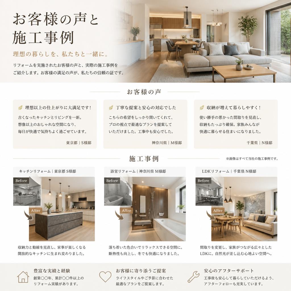 5. お客様の声・施工事例