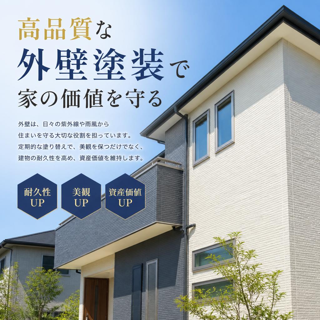 高品質な外壁塗装で家の価値を守る