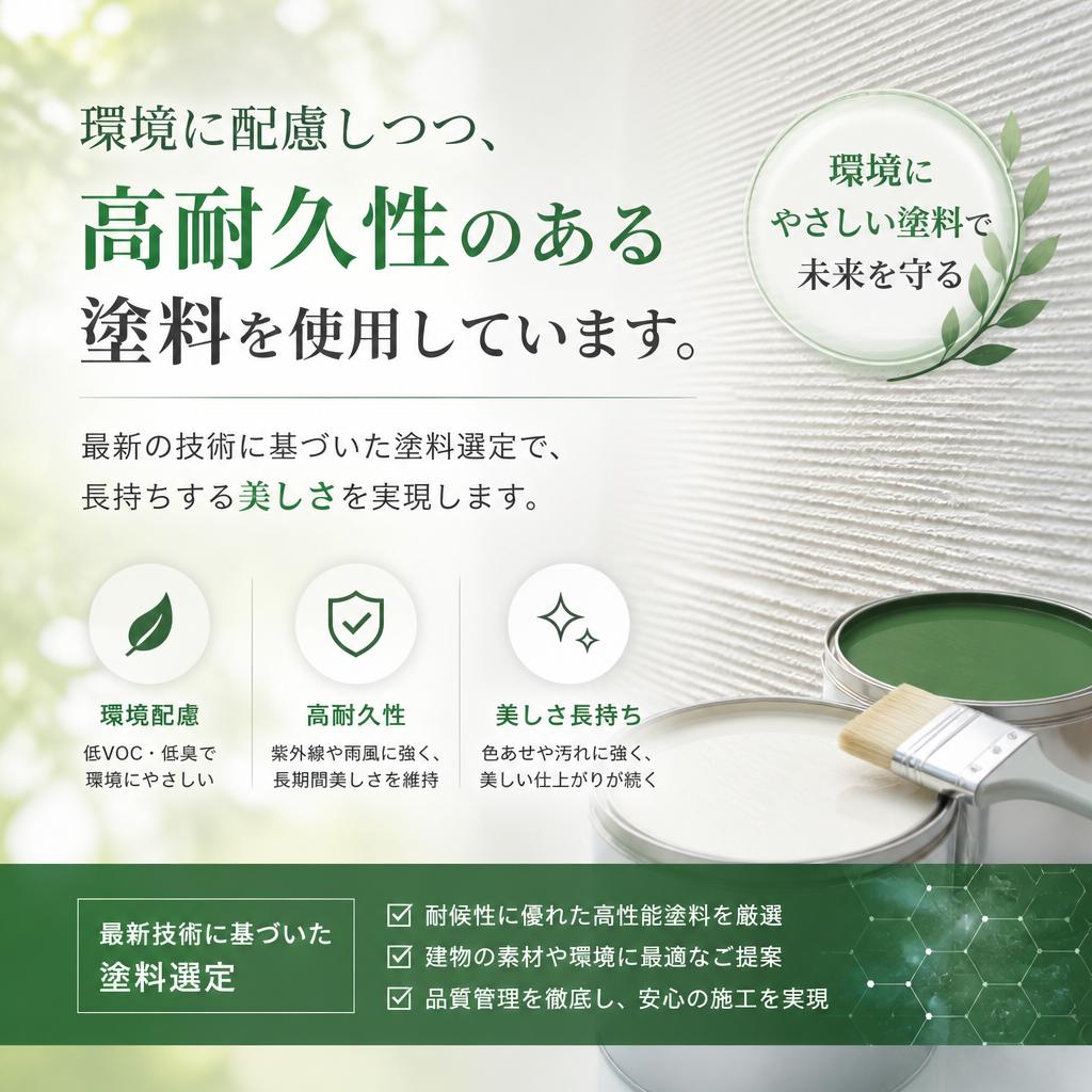耐久性に優れた塗料の選定