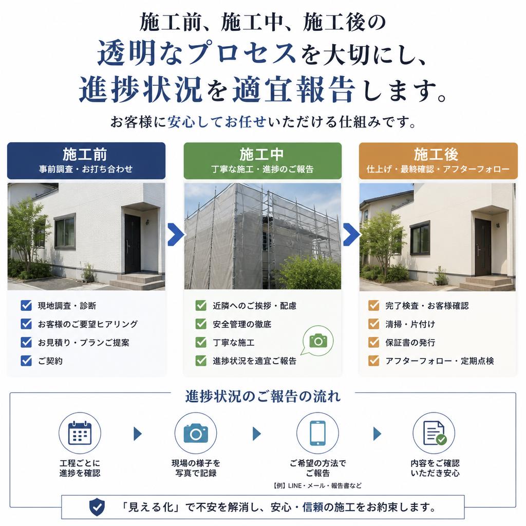 施工プロセスの透明さ