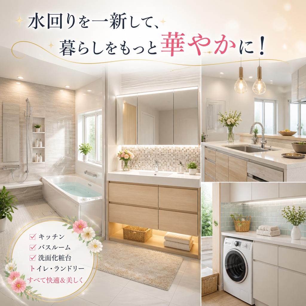 水回りを一新して、暮らしをもっと華やかに！