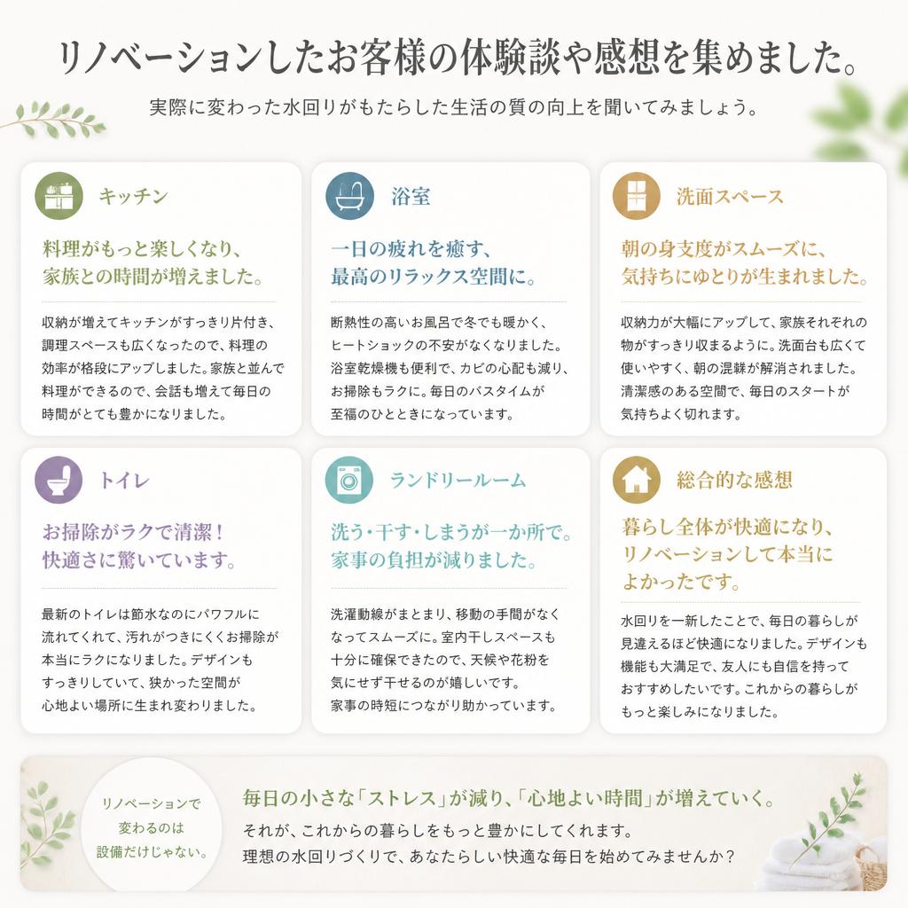 5. お客様の声！リノベーション後の喜び