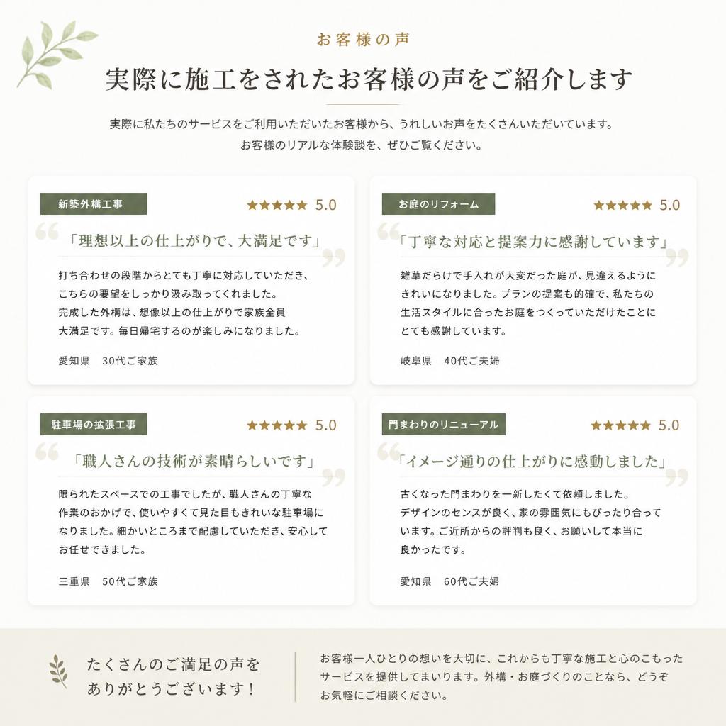 5. お客様の声