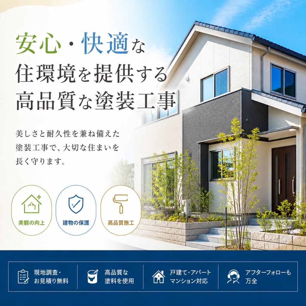 安心・快適な住環境を提供する高品質な塗装工事