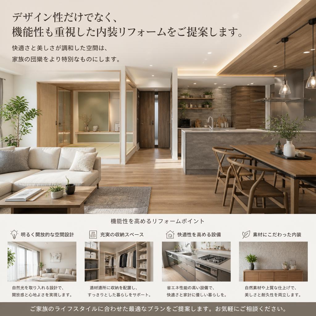 機能性を兼ね備えた内装デザイン