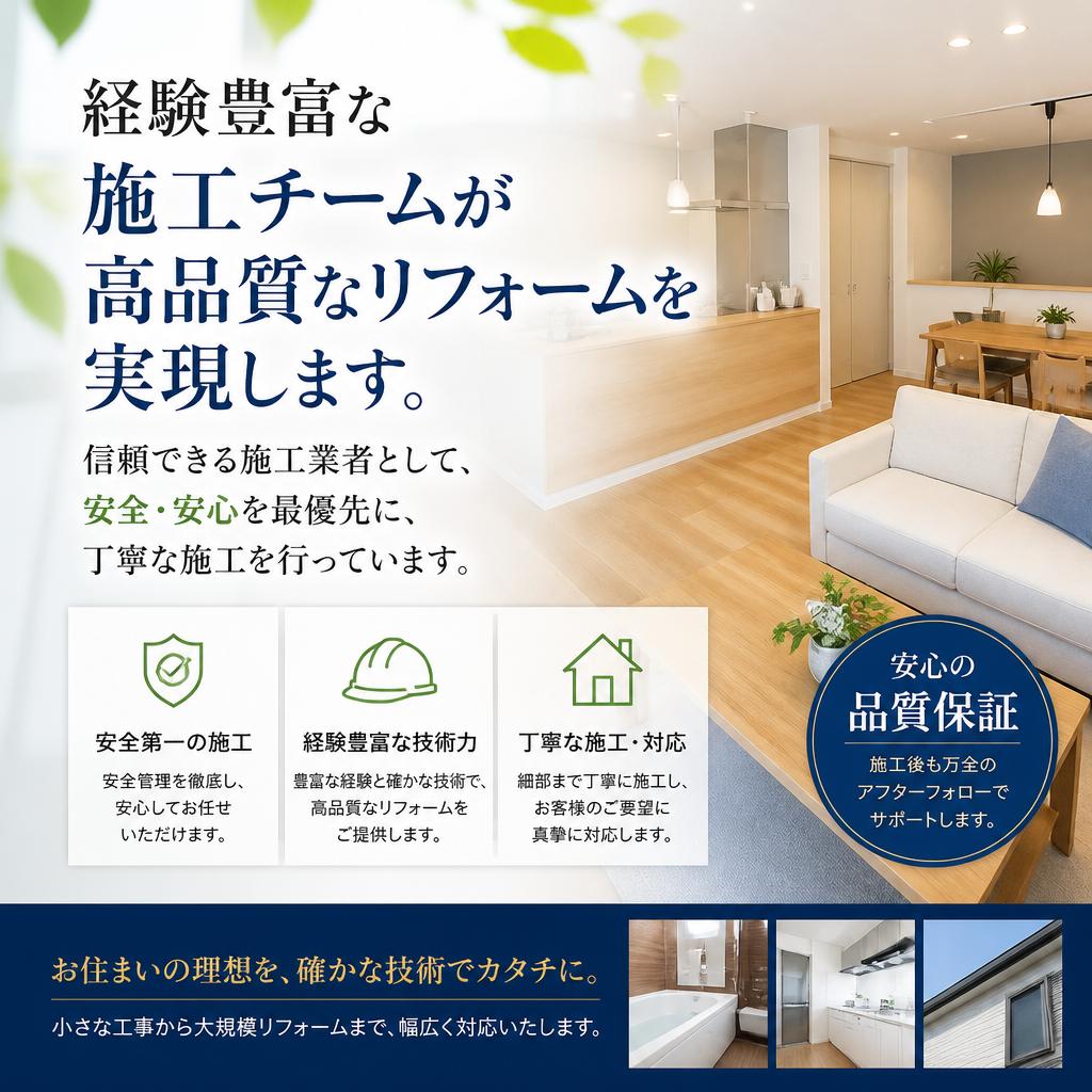 信頼の住宅施工業者