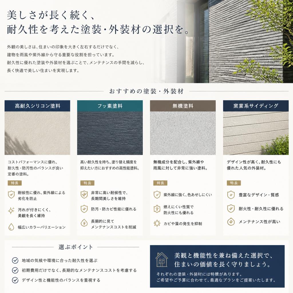 耐久性と美観を両立