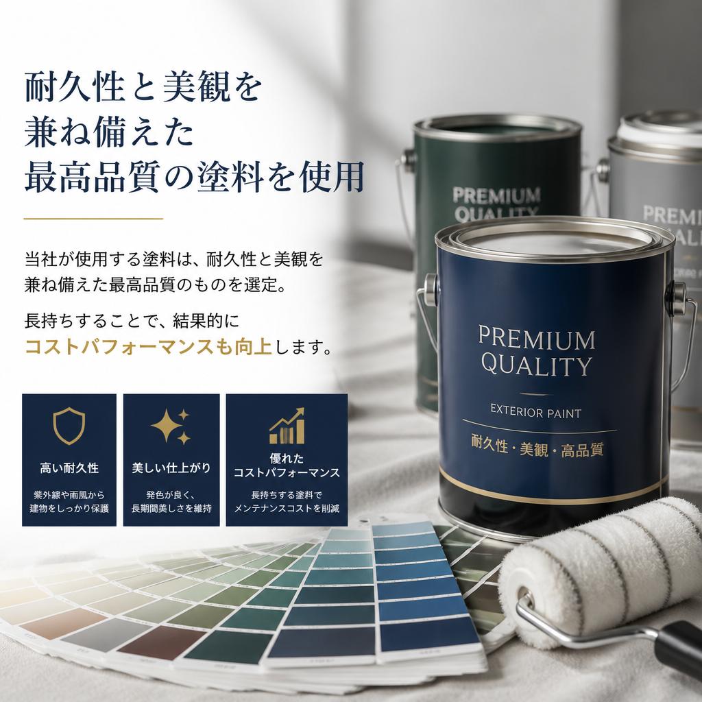 2. 高品質な塗装がもたらす耐久性