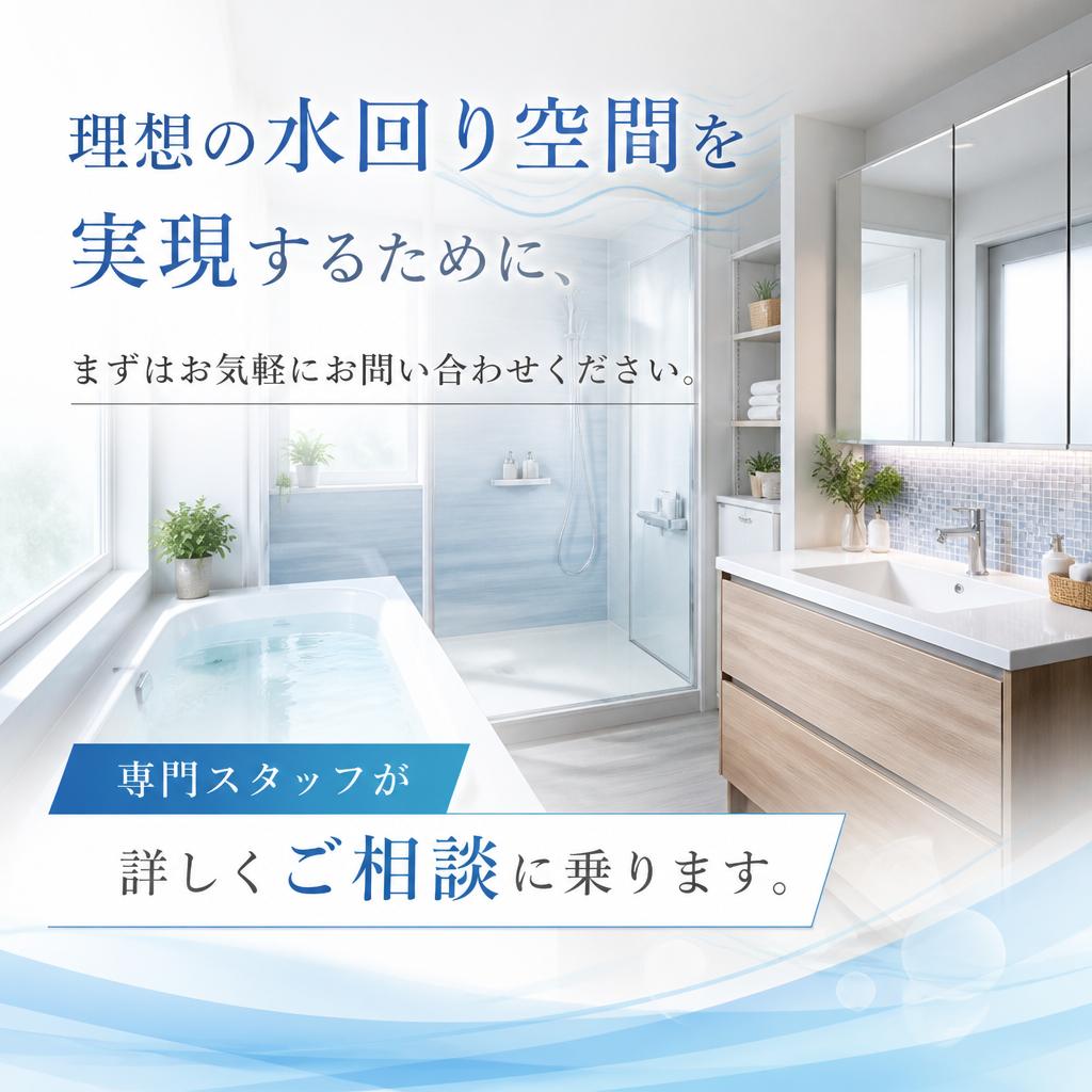 お問い合わせで理想の水回りを実現