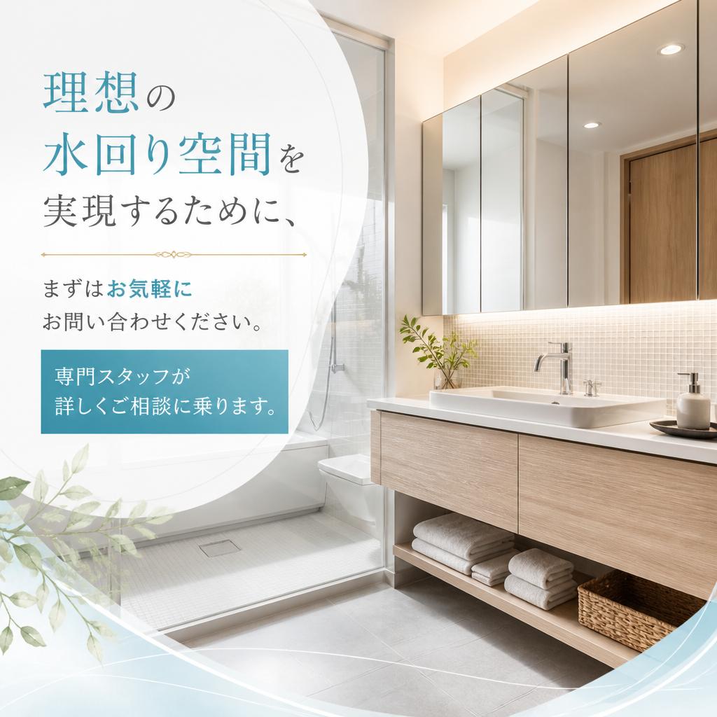 お問い合わせで理想の水回りを実現