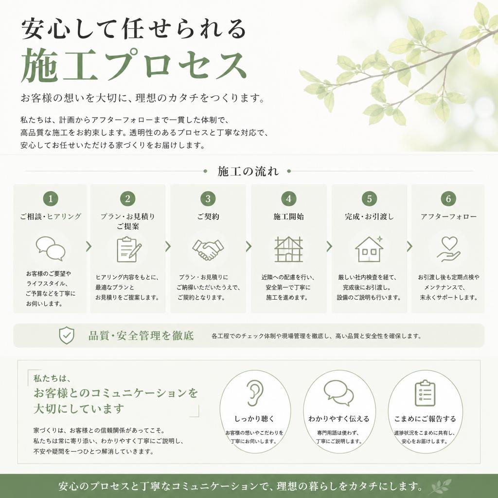 施工プロセスの透明性