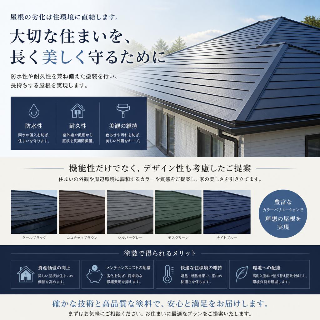 屋根塗装で快適な住環境を守る