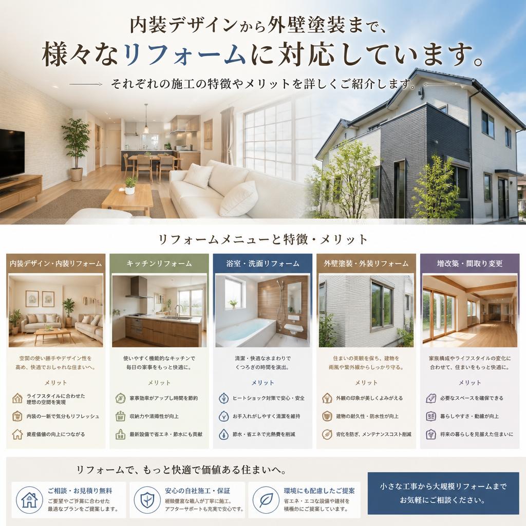 リフォームの種類と特徴