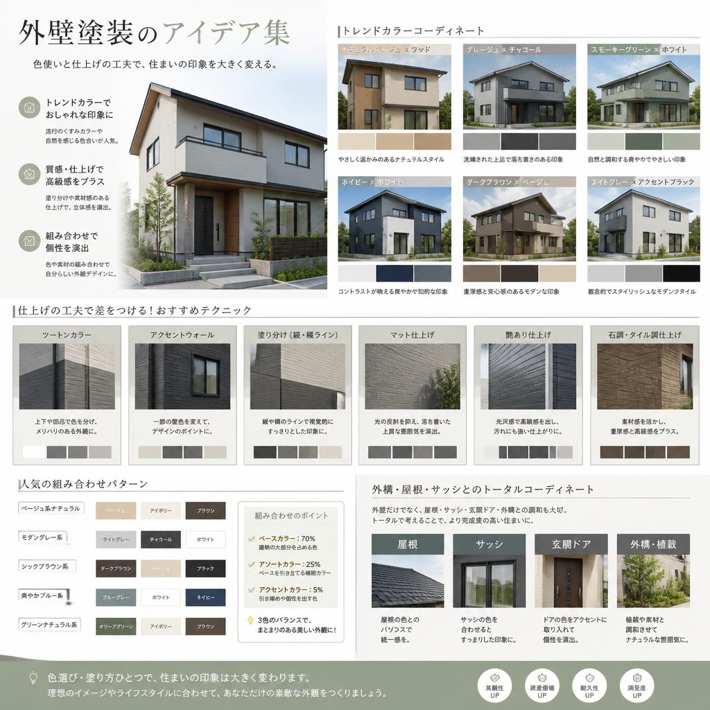 おしゃれな外壁塗装のアイデア