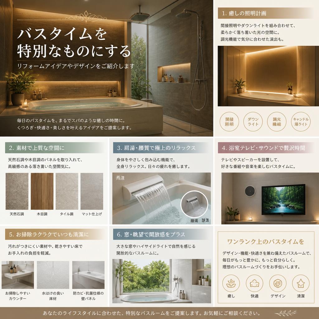 2. バスルームの贅沢な空間化