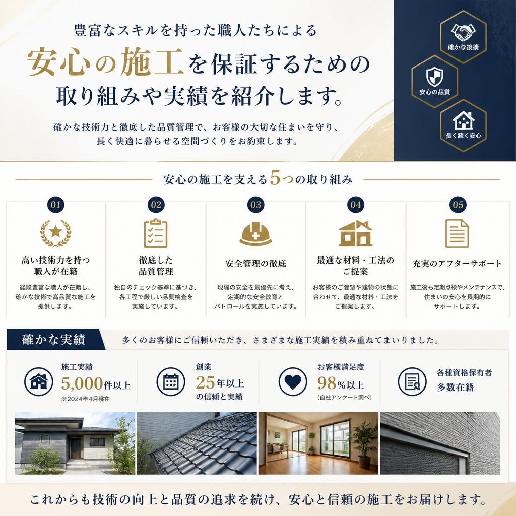 塗装業者としての信頼