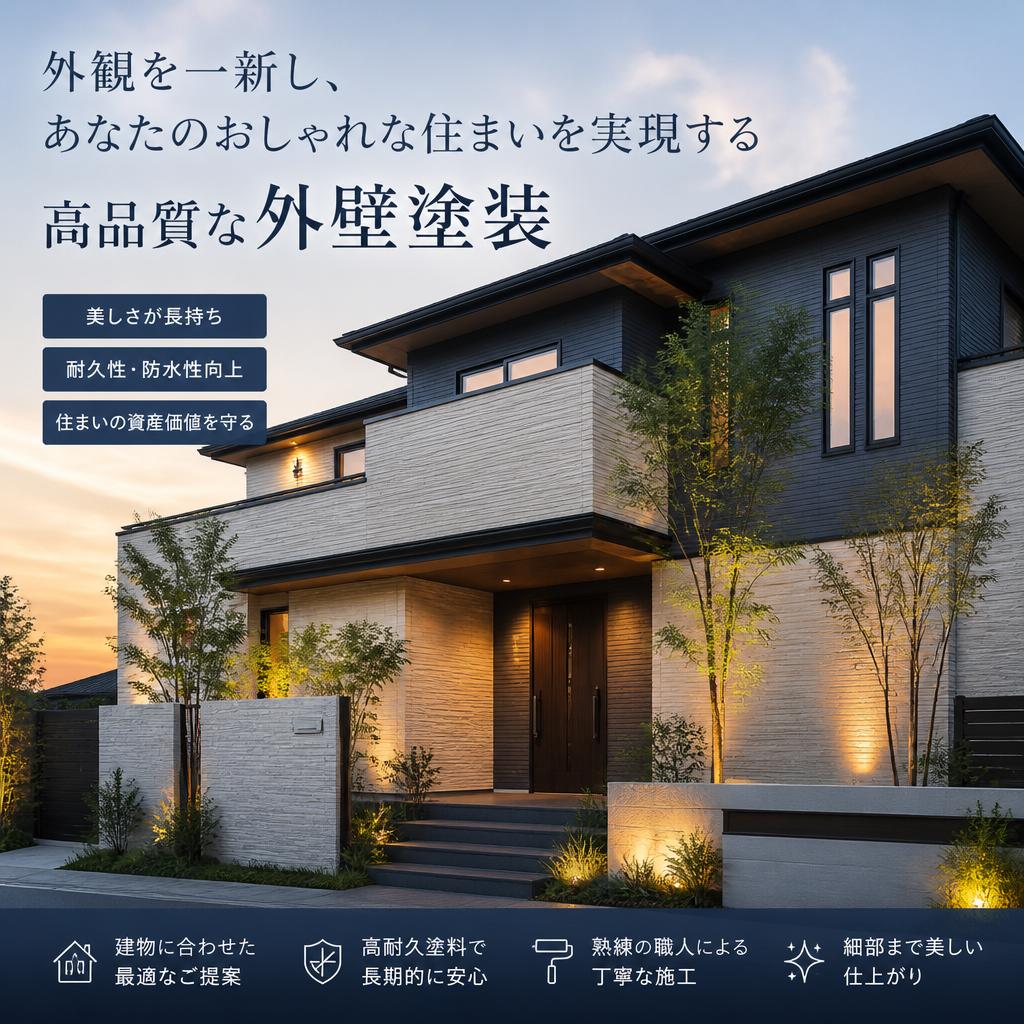 外観を一新し、あなたのおしゃれな住まいを実現する高品質な外壁塗装