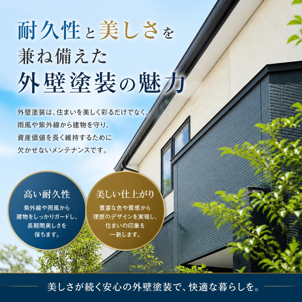 耐久性と美しさを兼ね備えた外壁塗装の魅力