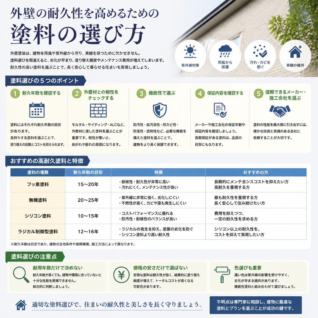 耐久性のある塗料の選び方