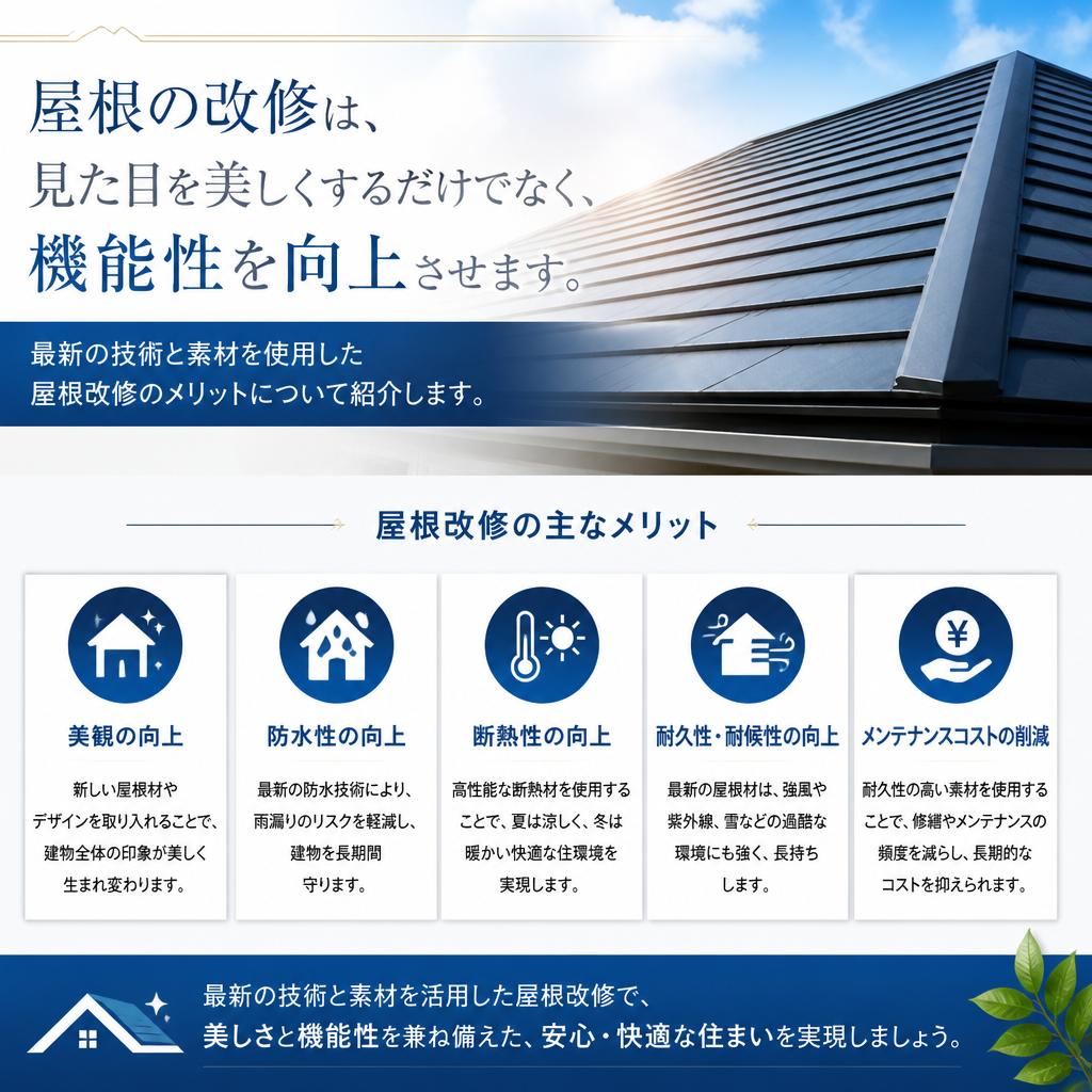 2. 美しさと機能性を兼ね備えた屋根改修