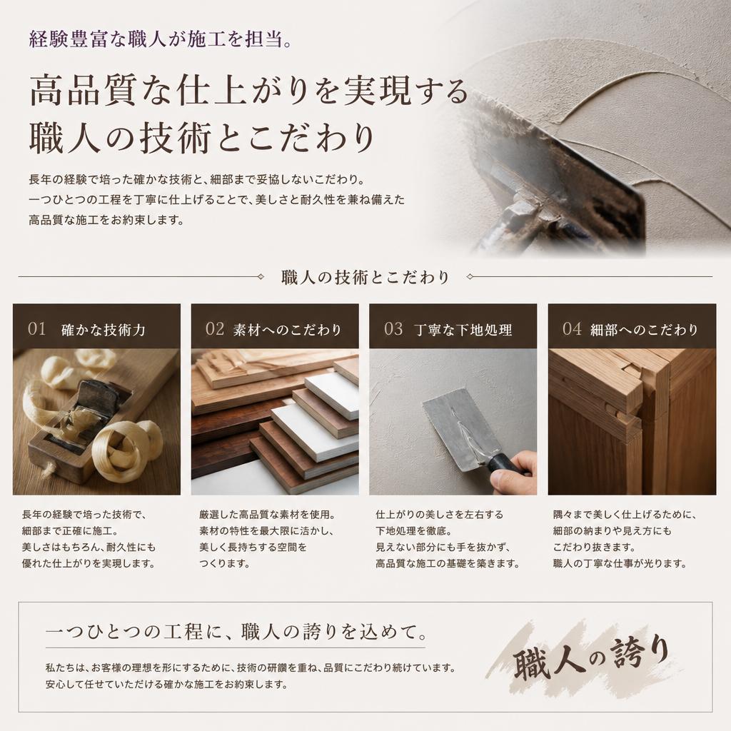 5. 高品質な施工を支える職人たち