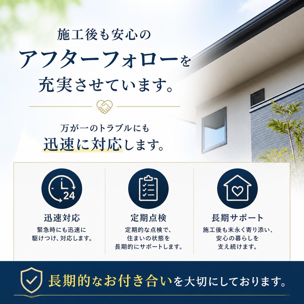 施工後のアフターフォロー