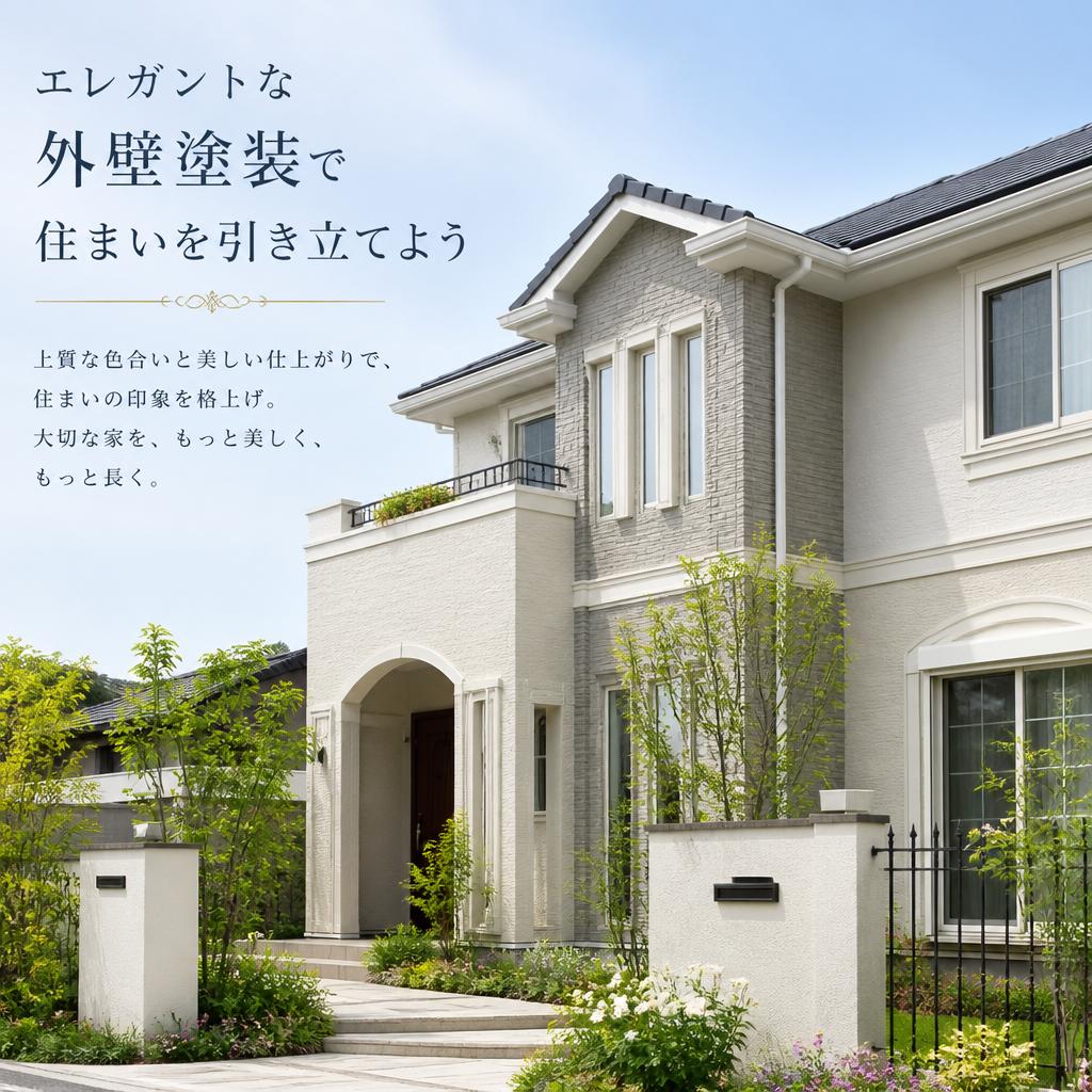 エレガントな外壁塗装で住まいを引き立てよう
