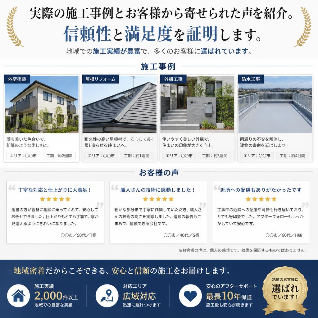 実績とお客様の声