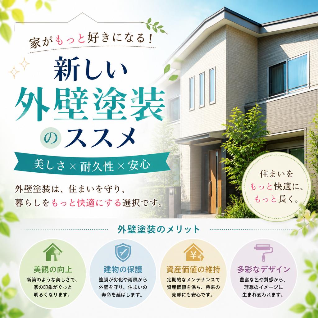 家がもっと好きになる！新しい外壁塗装のススメ