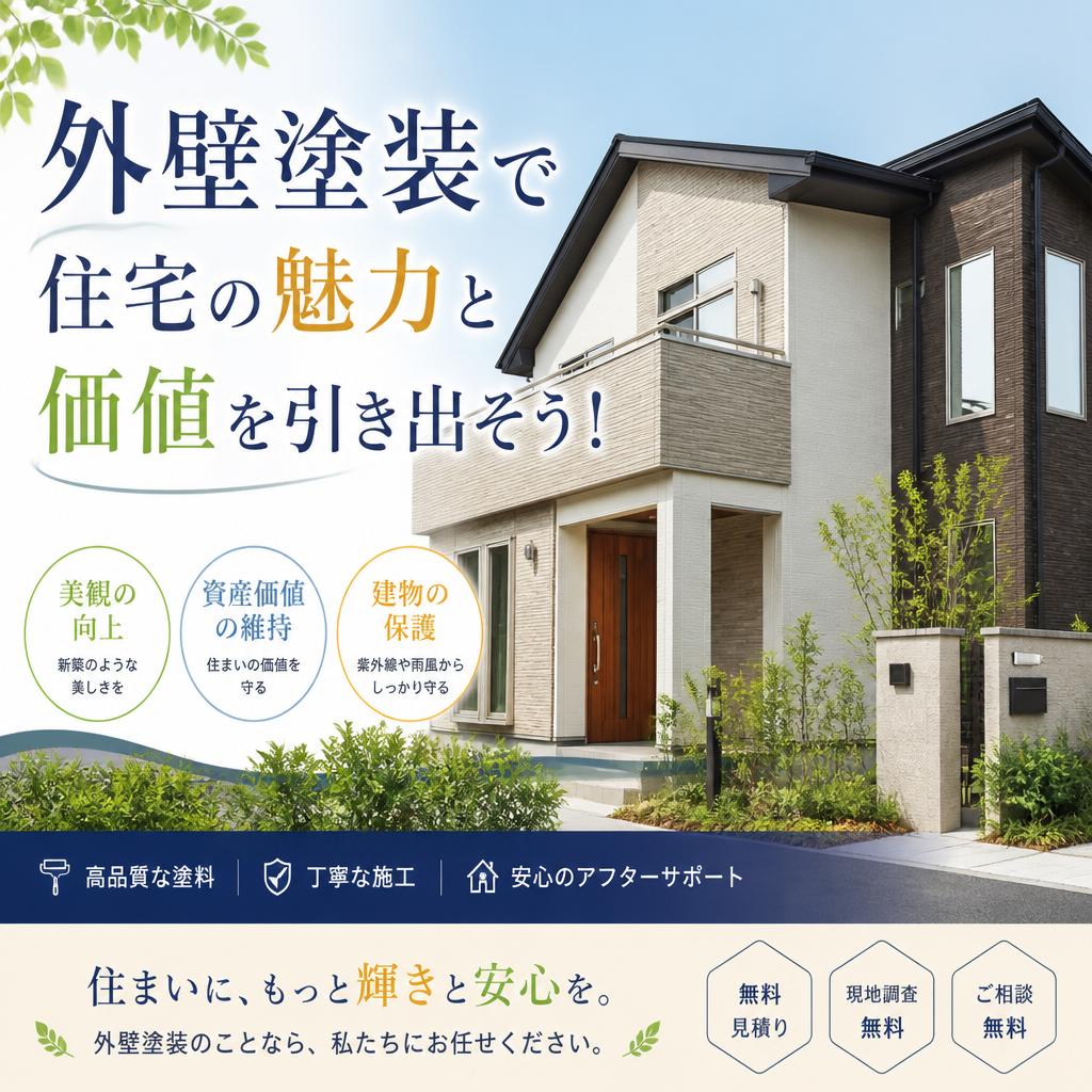 外壁塗装で住宅の魅力と価値を引き出そう！