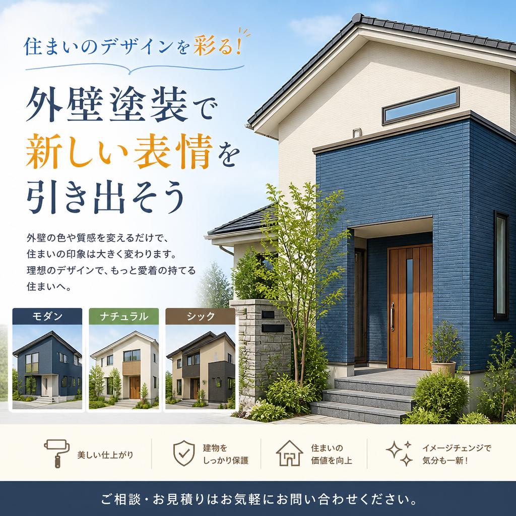 住まいのデザインを彩る！外壁塗装で新しい表情を引き出そう