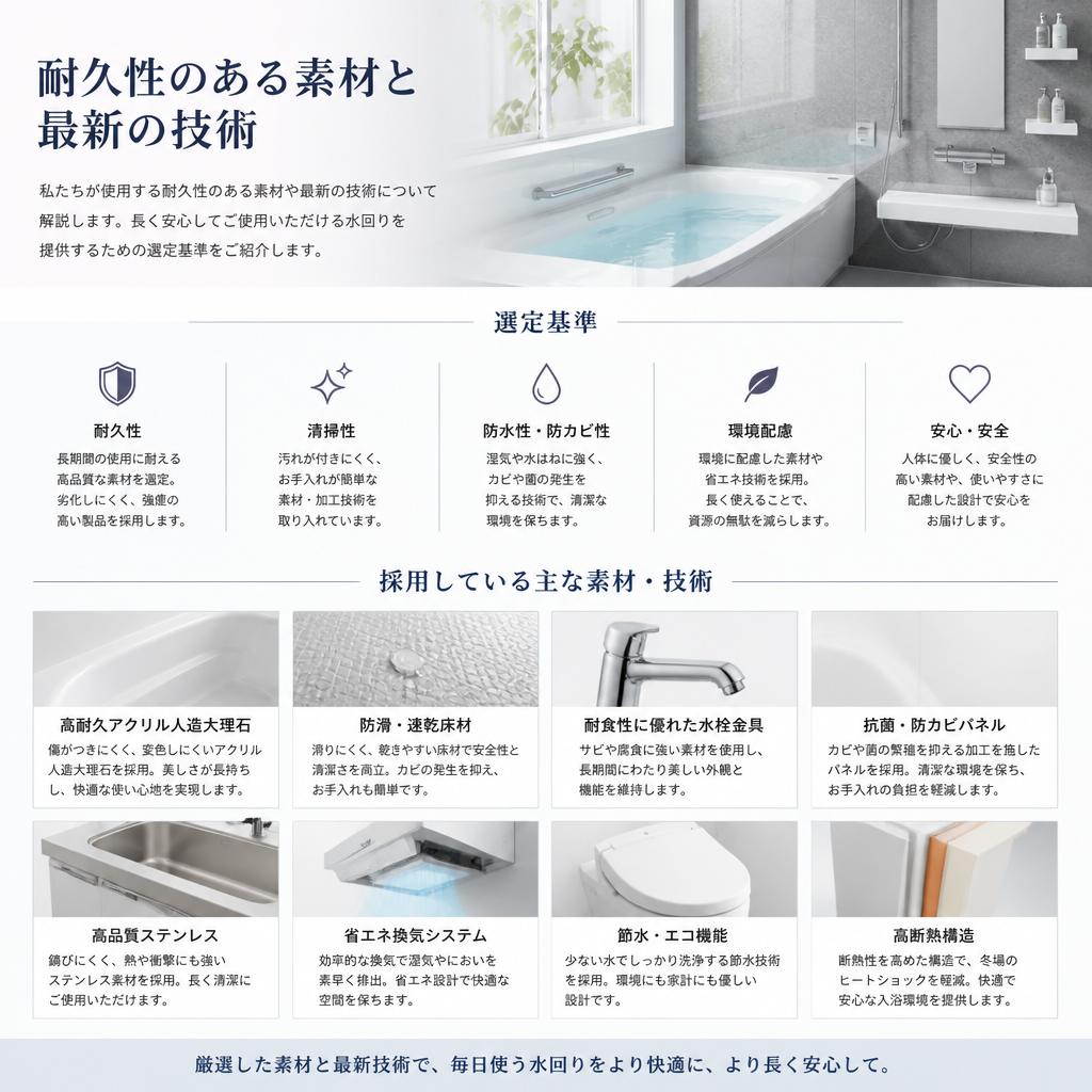 使用する素材と技術