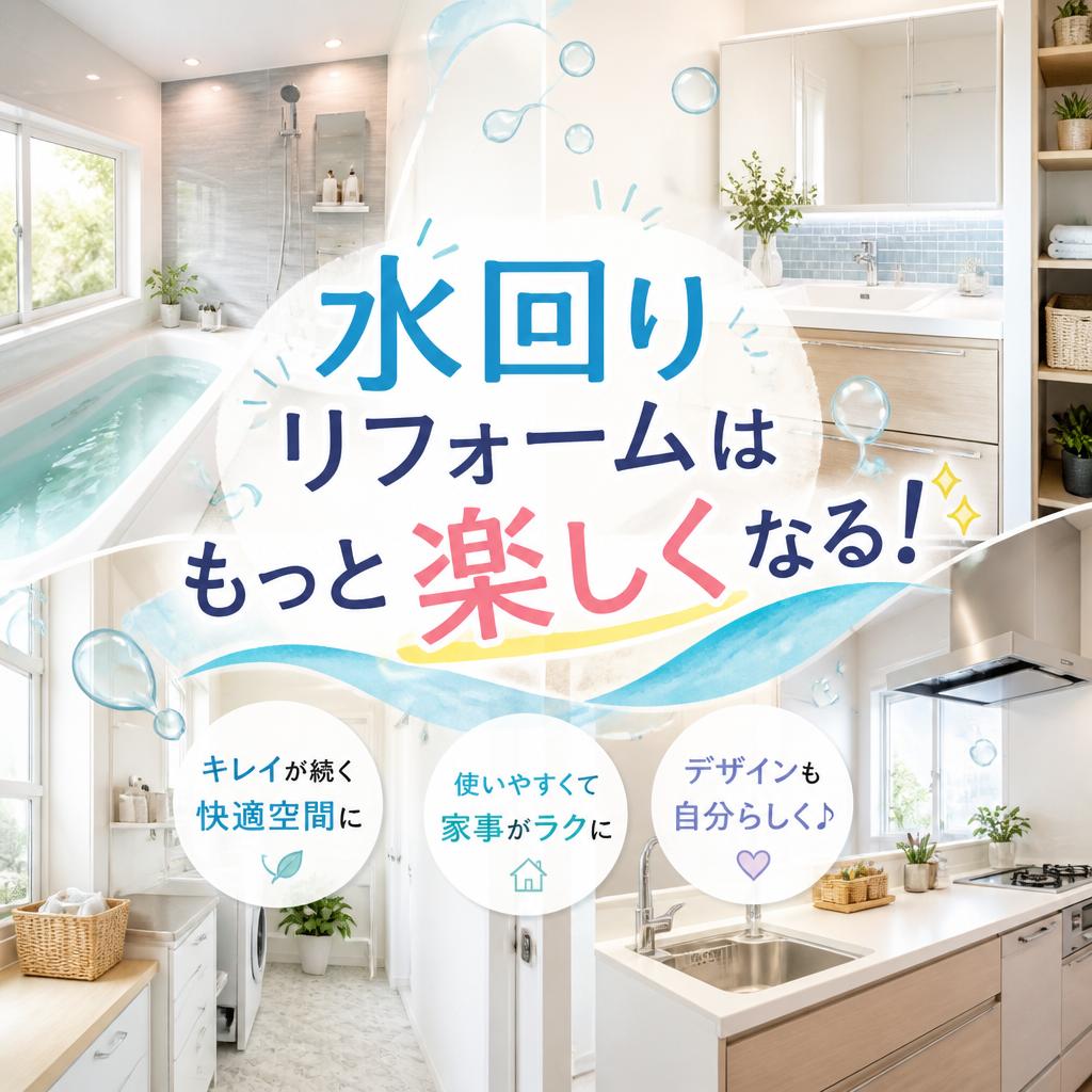 水回りリフォームはもっと楽しくなる！