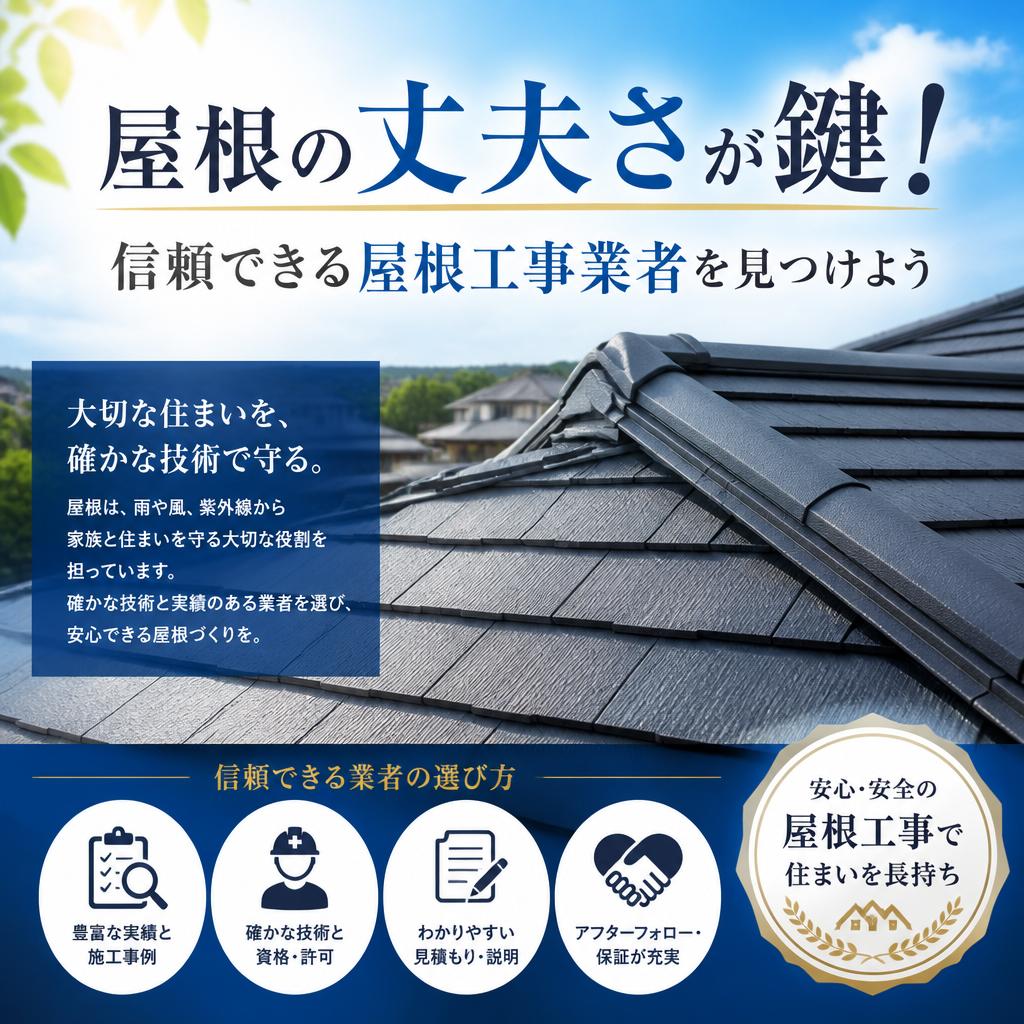 屋根の丈夫さが鍵！信頼できる屋根工事業者を見つけよう