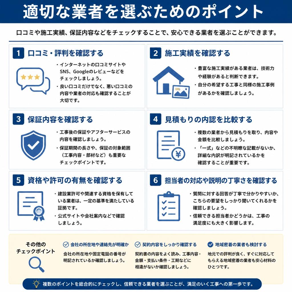信頼できる屋根工事業者の見極め方