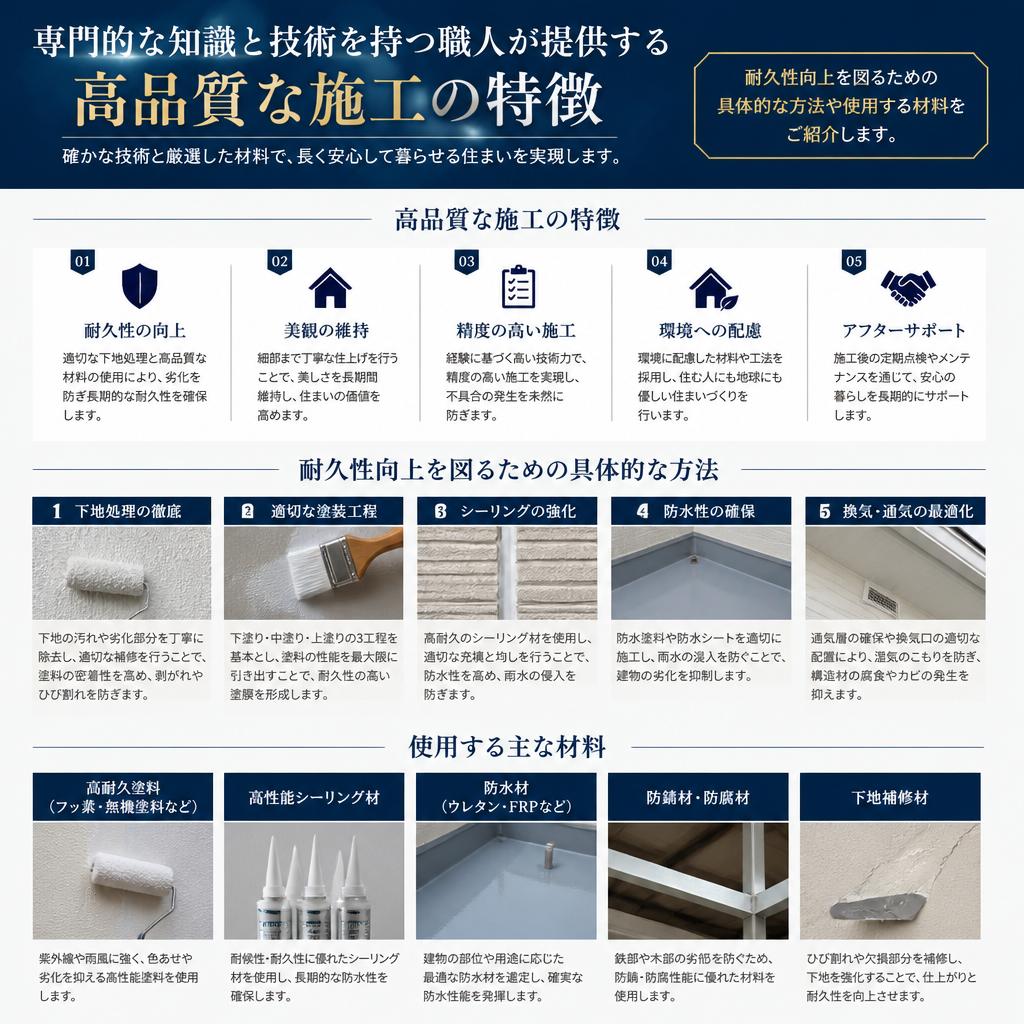 高品質な施工で耐久性を向上させる
